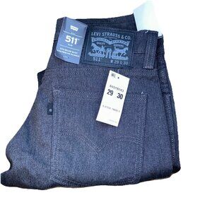 NWT MEN'S LEVI 511 SLIM PANTS Black SIZE 29x30 MSRP $68.00
